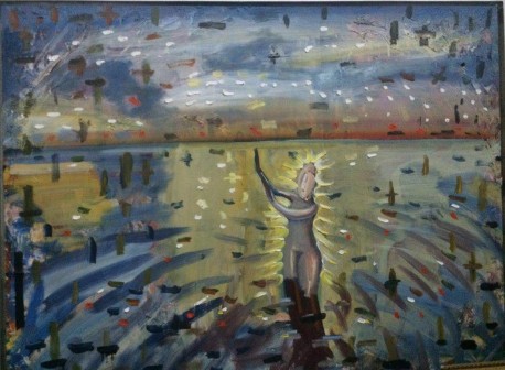 周轶伦，无题，铝框 布面油画，2015