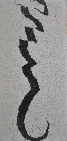 仇德树 裂变—巡天游地通心灵 宣纸、画布、丙烯106×225 cm
