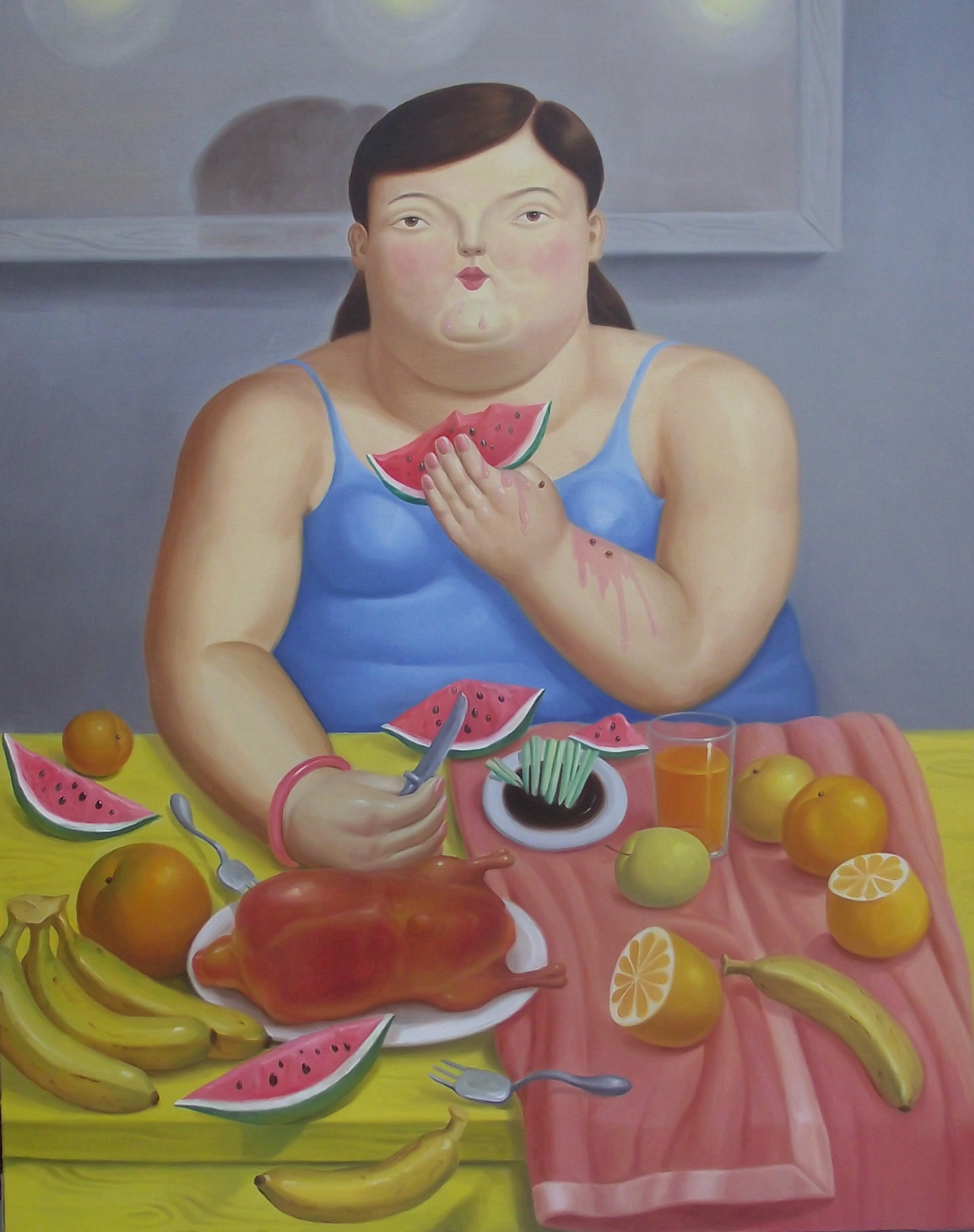 《吃水果的胖妞》
