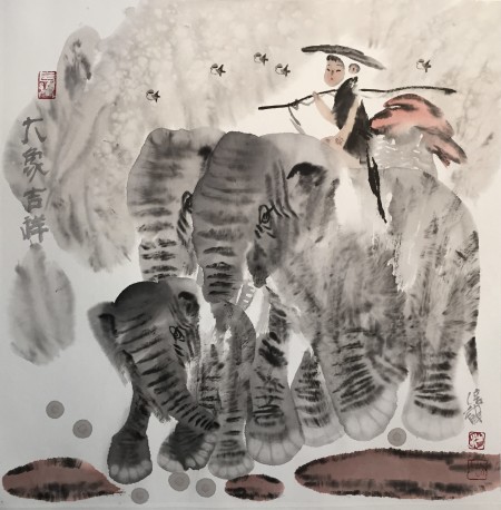 大象吉祥68CM X68CM