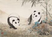 熊猫双趣图  55x75   2015    3000