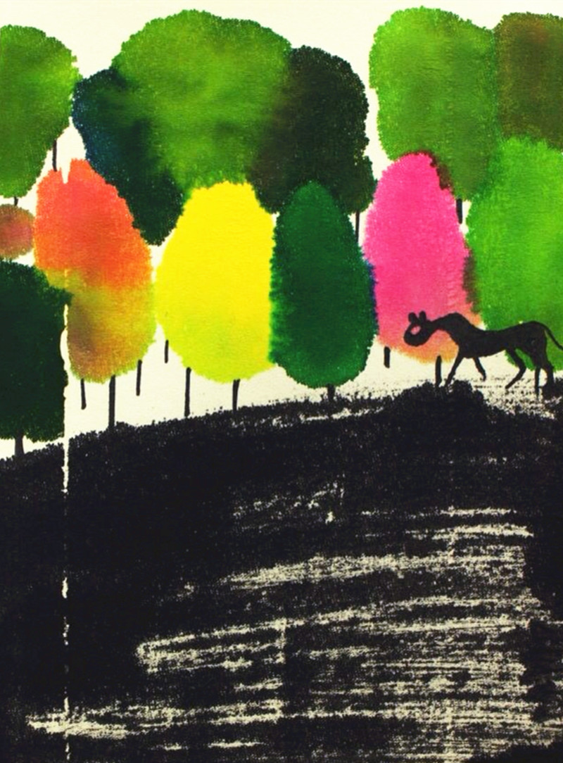 《我的色彩森林16》15×12cm 纸本水彩 2014