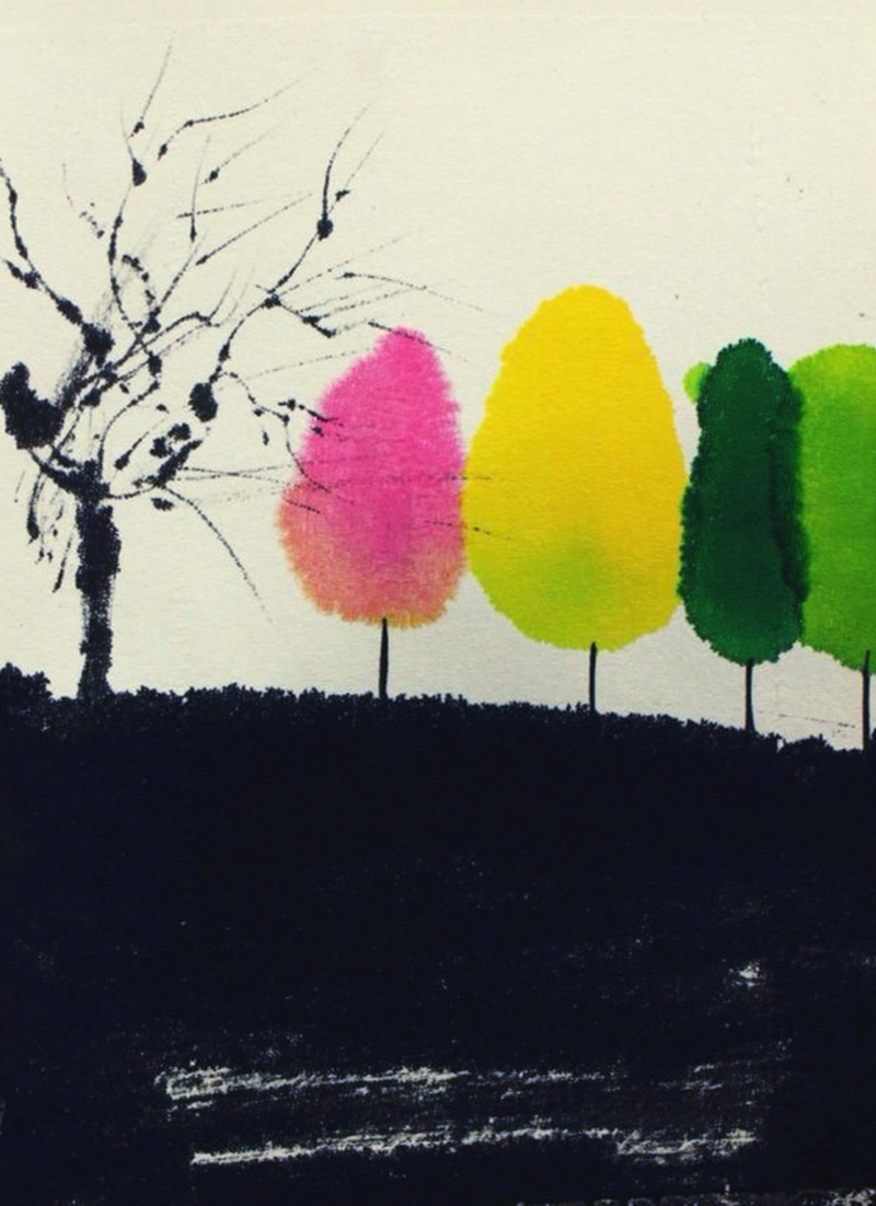 《我的色彩森林18》15×12cm 纸本水彩 2014