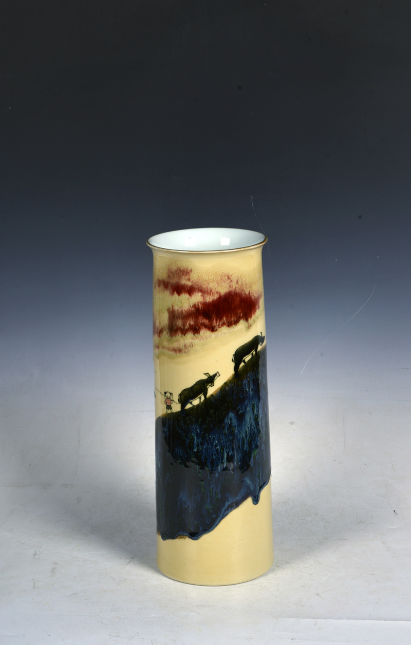 02d0348-颜色釉-山林-37x14瓶-教授-朱乐耕