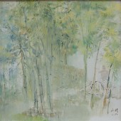 竹林逸趣----（60×60cm2012年-油画-宣和院收藏）