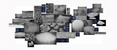 蔡广斌《遭遇-Fram前进号南极德累克海峡之旅》750×340cm 纸本水墨、微喷图片 2015