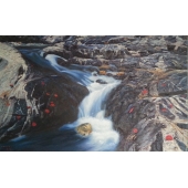 P11 郑哲（功勋艺术家） 《泰山彩石溪》 128×83cm  创作于2013年