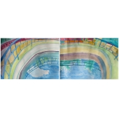 习作《水塘》水彩，纸本，27×76cm，2015年