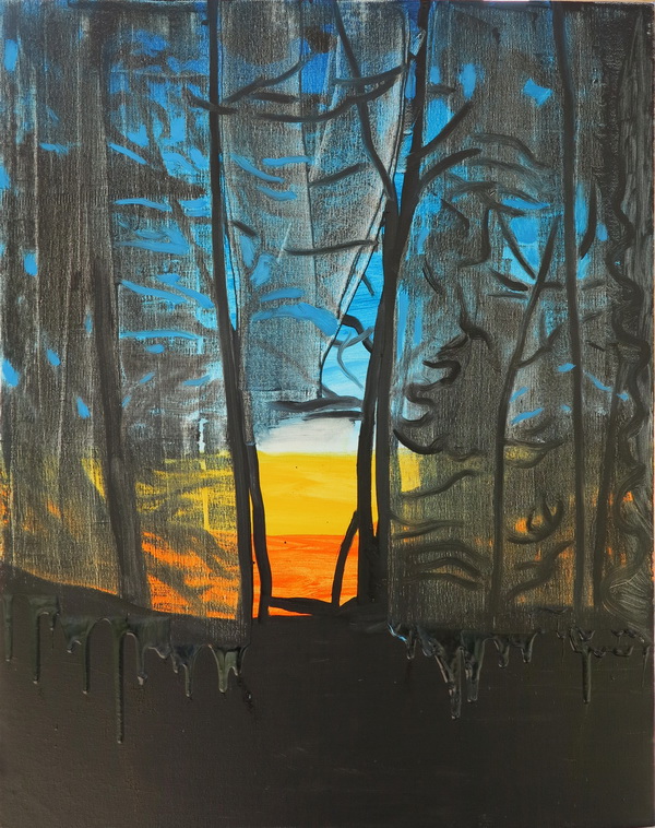 习作《风景-4》油画，布面，60×80cm，2015年