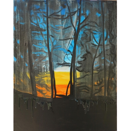 习作《风景-4》油画，布面，60×80cm，2015年