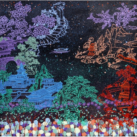 高思桦-《青城》-130x130cm-布面丙烯-2014_副本