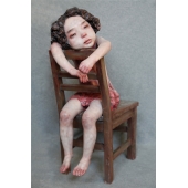 王晶 -《塌鼻子》-41x25x63cm-铸铜着色-2013_副本