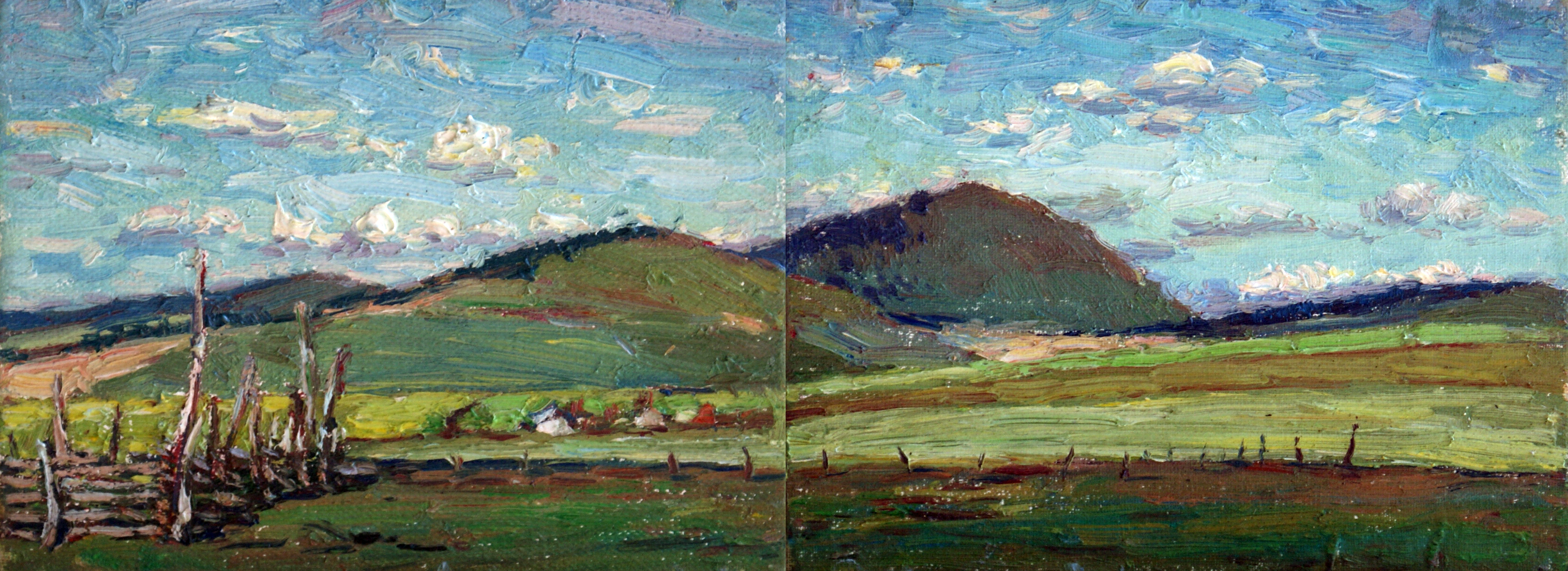 那吉草原,布面油画,2015,15x40cm,于月公
