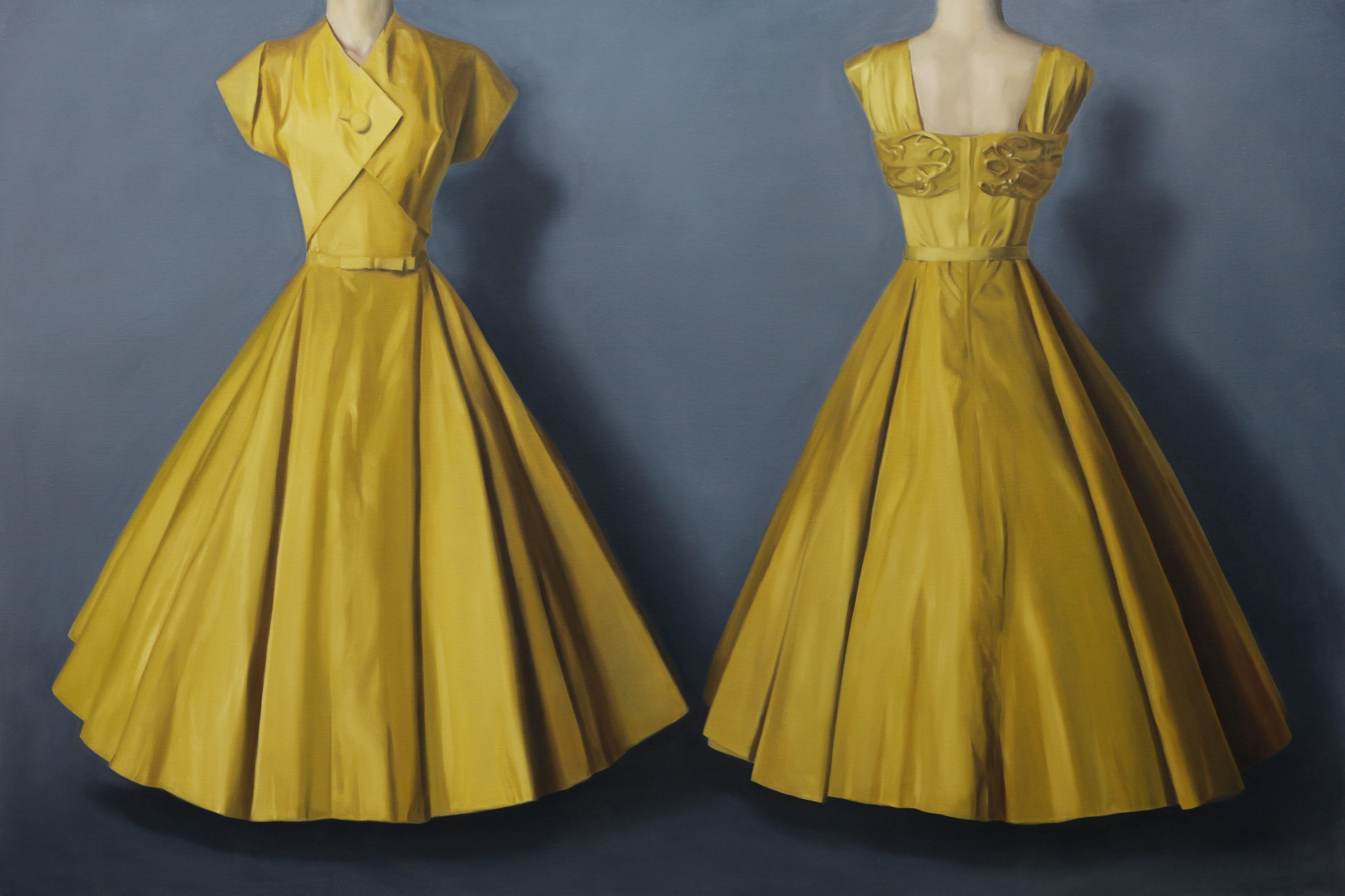 薛若哲 一条无死角的黄裙 A panoramic view of a yellow dress140x210cm 布面油画 2015