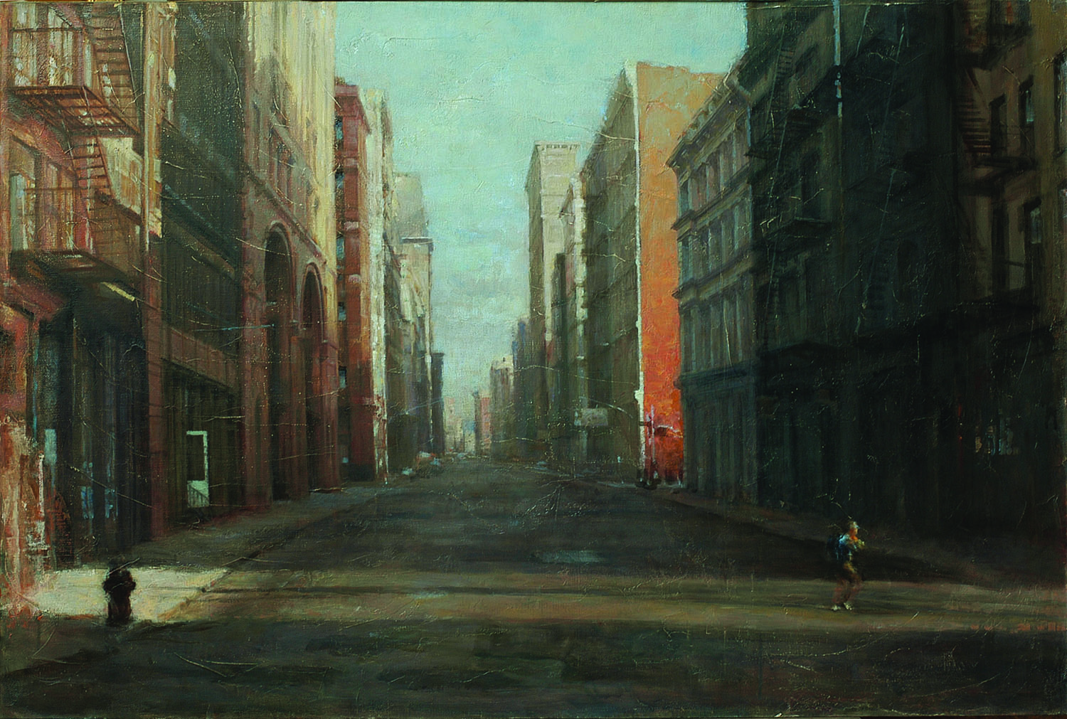 纽约街景（油画人物）