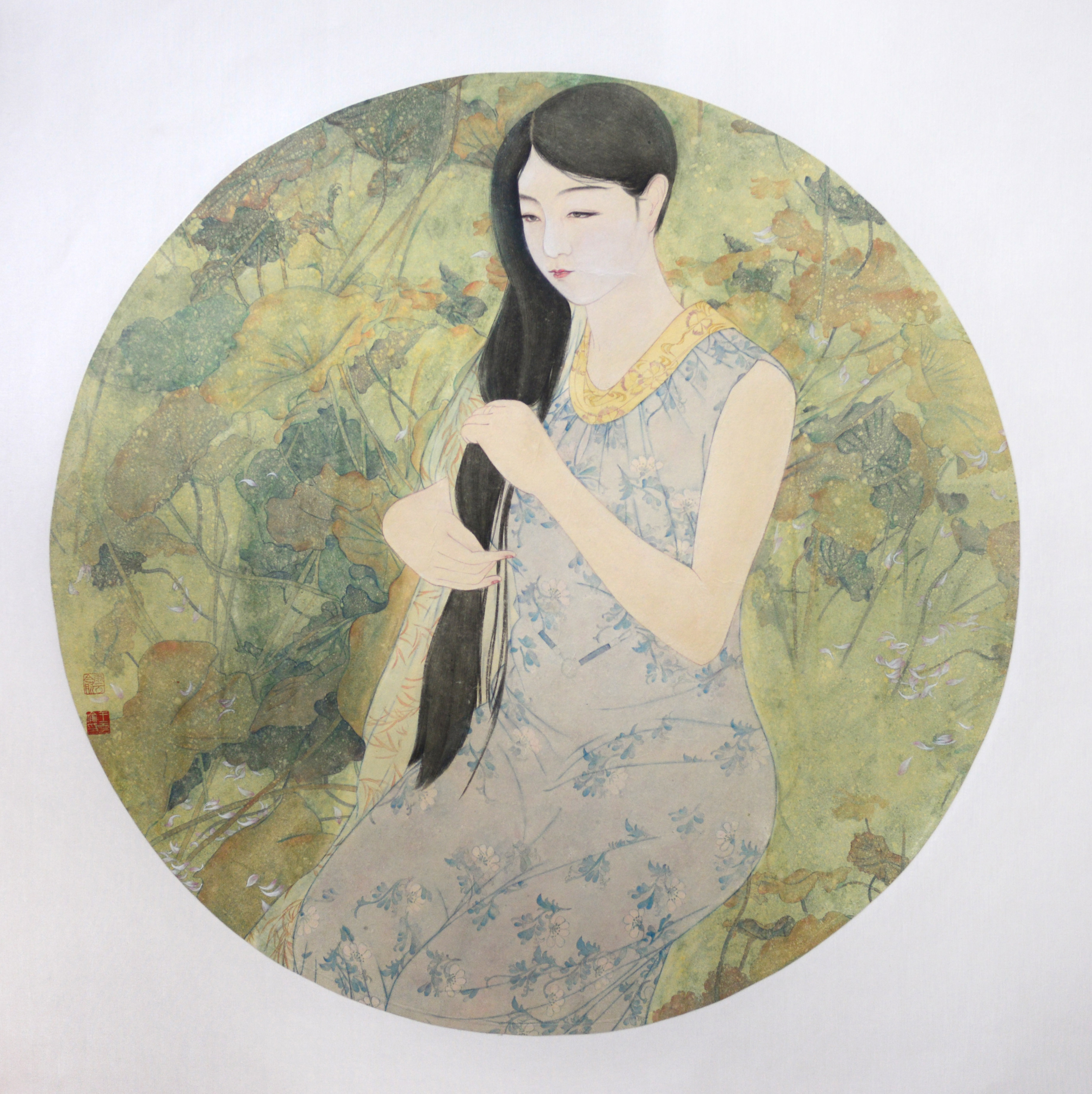 《荷》66x66cm