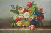 佚名 油画 富贵花卉图