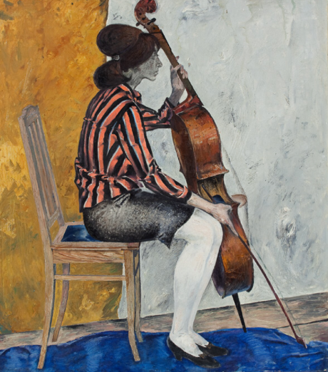 ”女人和大提琴“俄罗斯油画人物