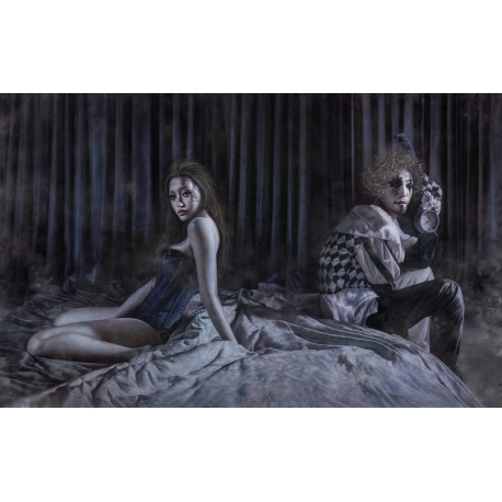 羅展鵬 Lo Chan-Peng_霧行者-起床2 Wanderer in the Mist-Awake 2_259 x 162 cm_Oil on Canvas_2015_
