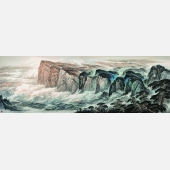 10 峨眉山全景图670×240cm绢本2013年1
