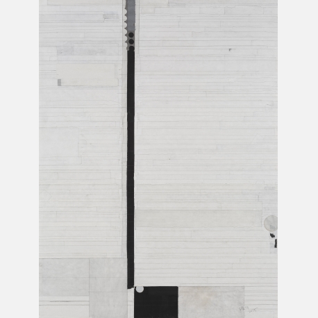 04 梁铨Liang Quan 参观范宽后的联想 2015 色、墨宣纸拼贴 120×90cm