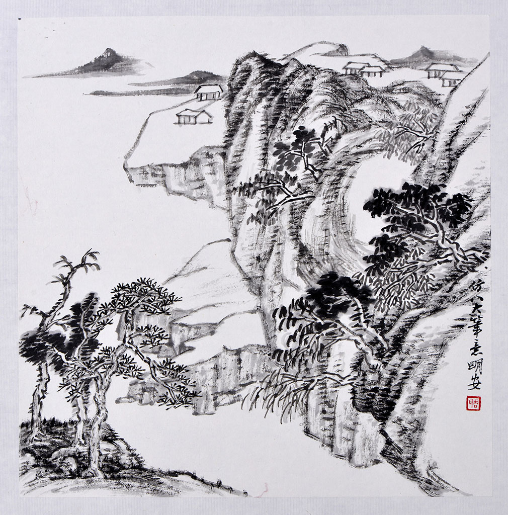 仿八大山人山水6