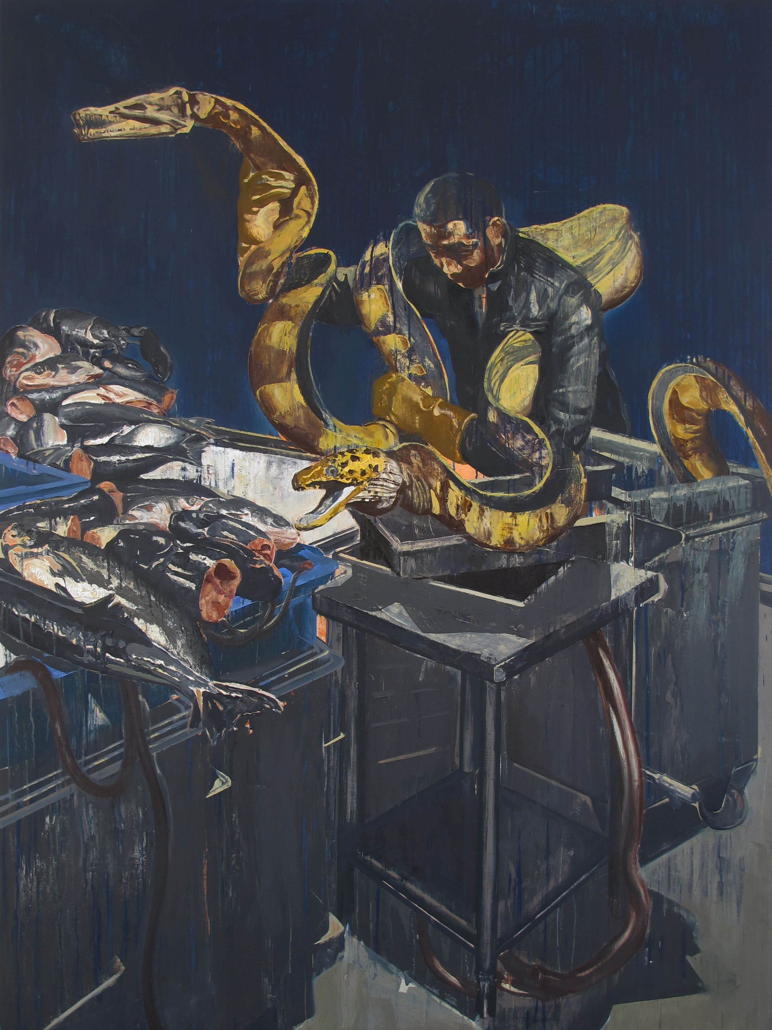 龚辰宇Gong Chenyu 陈列物—鳗鱼 Display-eel 2016 布面油画 Oil on canvas 200×150cm 