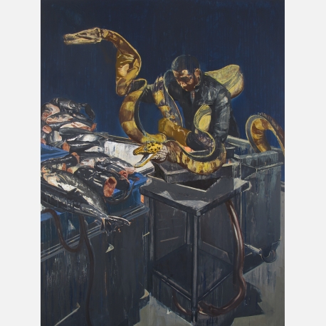 龚辰宇Gong Chenyu 陈列物—鳗鱼 Display-eel 2016 布面油画 Oil on canvas 200×150cm 