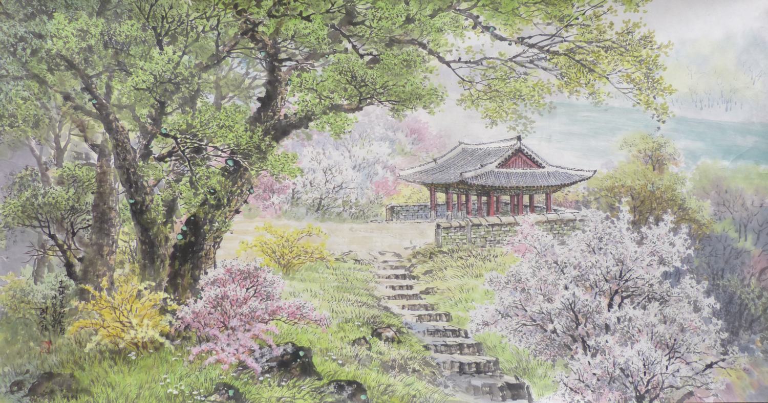 【朝鲜画】牡丹峰的春天