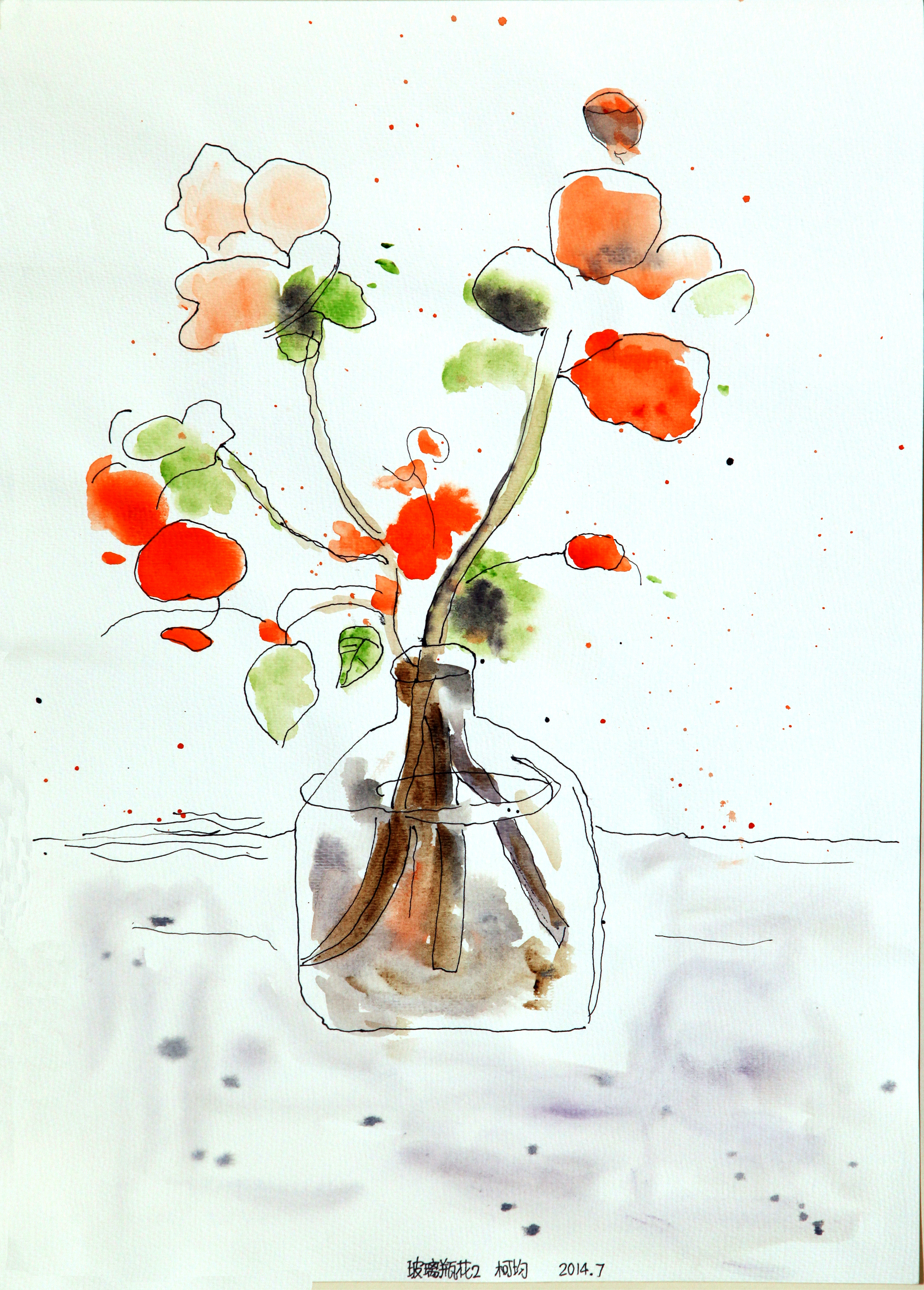 玻璃瓶花