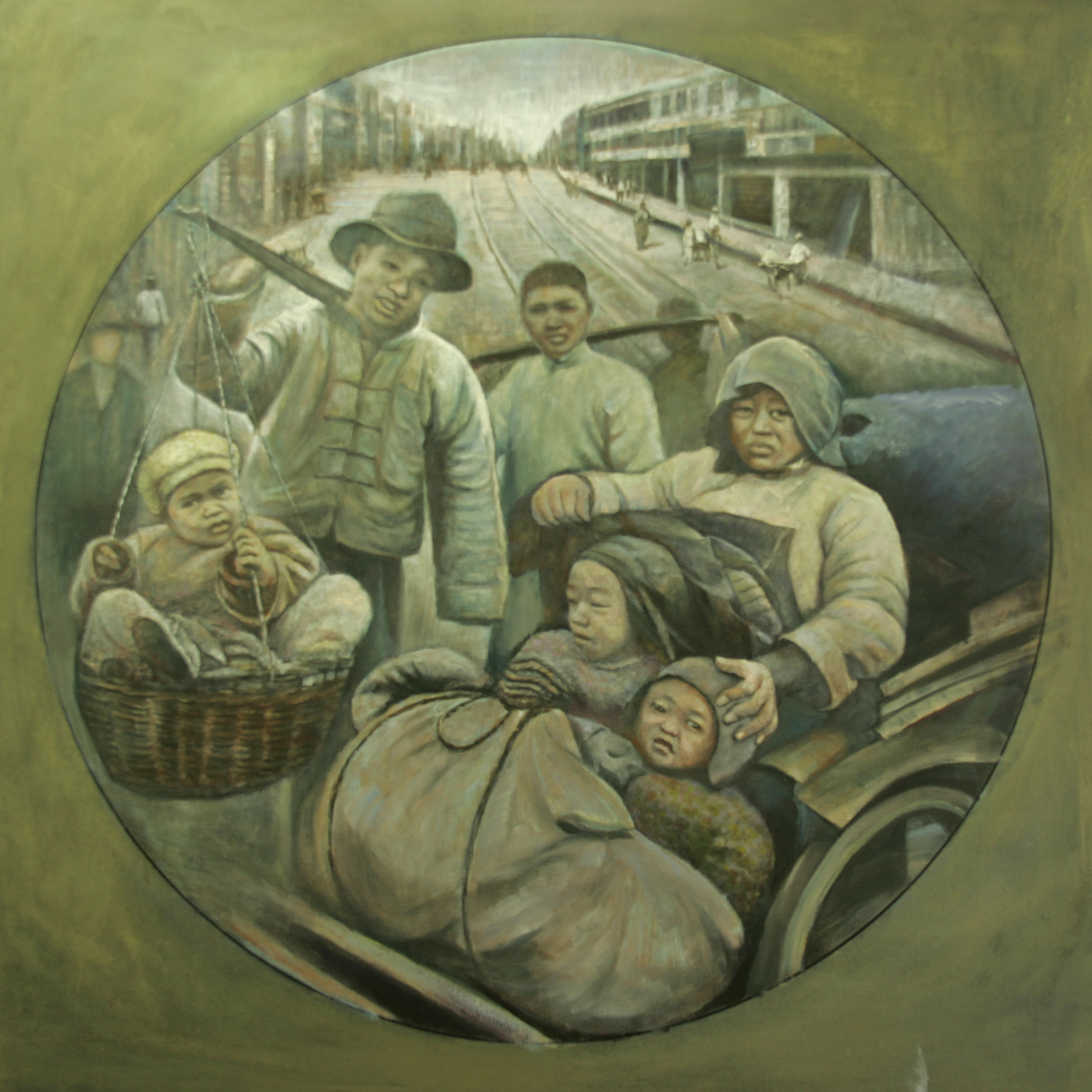 老上海移民（油画）
