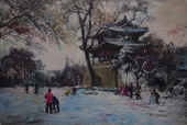  【朝鲜油画】大同门的冬天