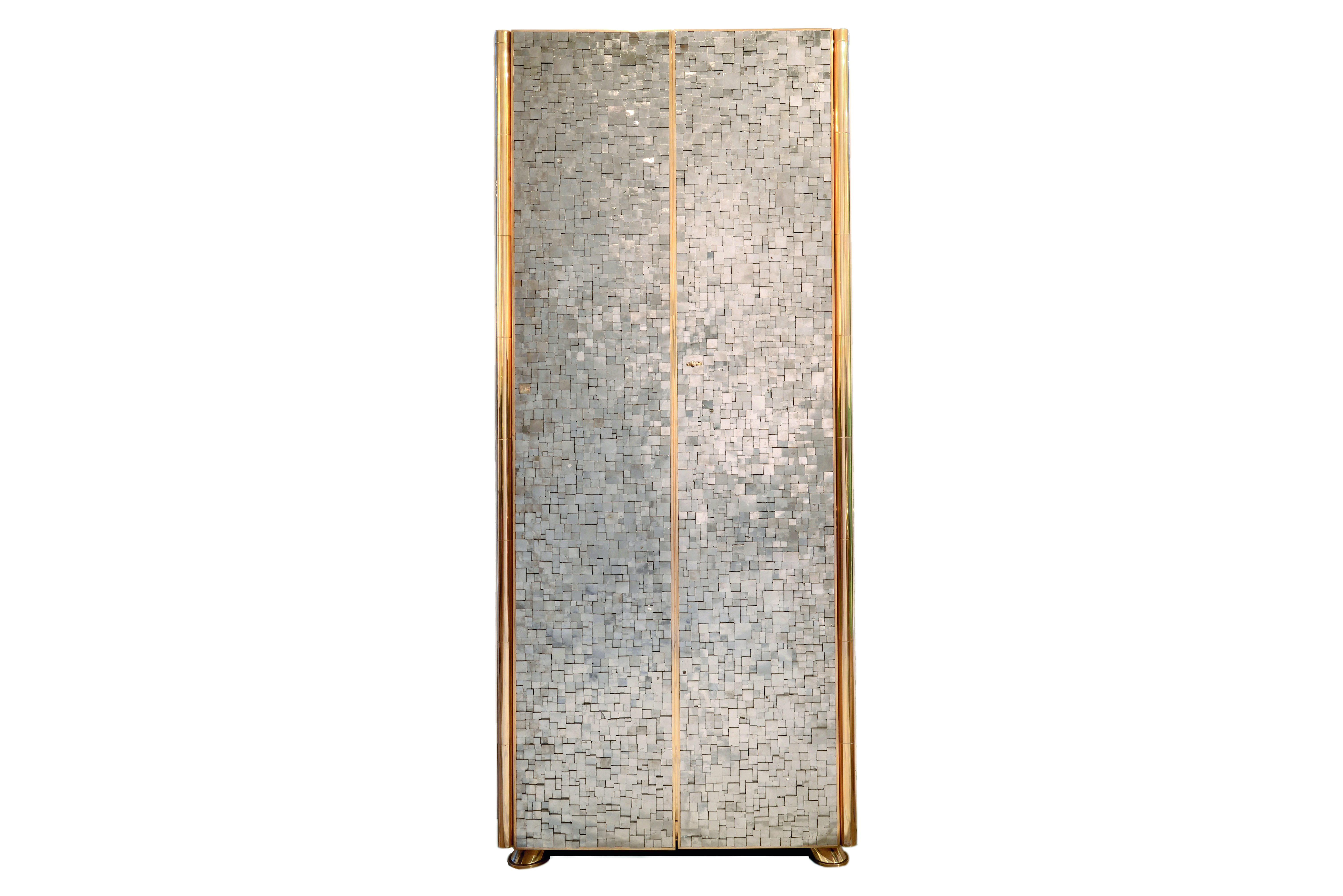 A tall pyrite cabinet