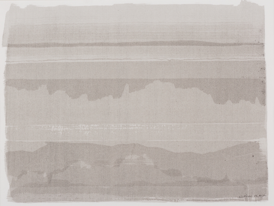 2《残山剩水系列2》，印度墨、纸本，27×39