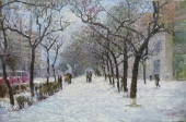  【朝鲜油画】冬天的街景