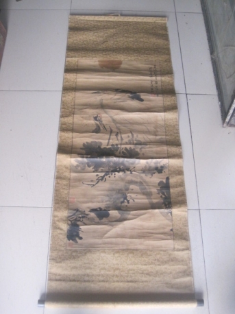 张敔 山东历城 湖北房县知县 松鹤中堂，尺寸99-42cm