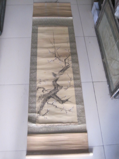 许镛 兰谷 清代画家 花鸟条幅，尺寸113-36cm
