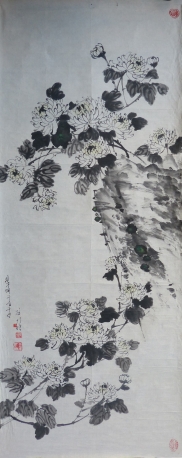  【朝鲜水墨画】墨菊