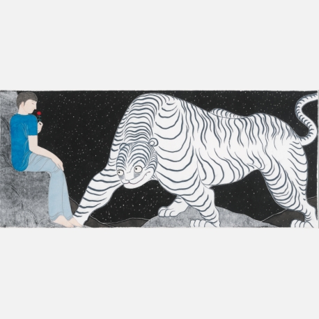 刘琦LIU Qi  《心有猛虎》The Tiger in Me  160×367cm  纸本设色Ink and Color on Paper  2016