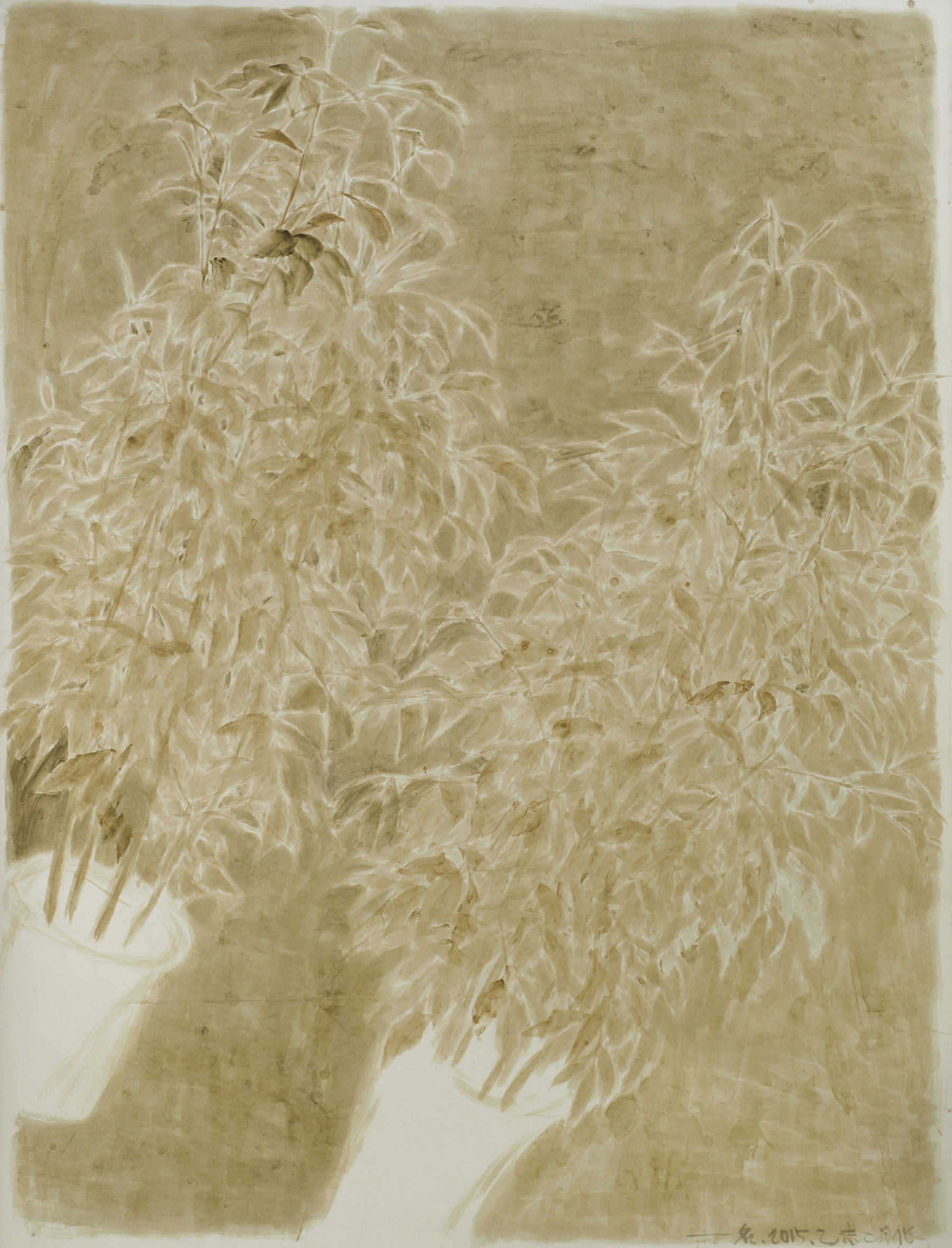 邬一名WU Yiming 《盆花系列》Potted Flowers-Series  250×192cm  纸本设色Ink and Color on Paper  2015