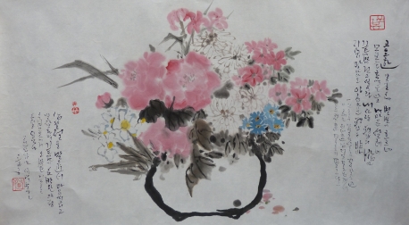 【朝鲜水墨画】花静物2