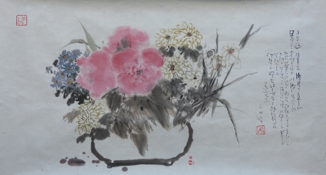 【朝鲜水墨画】花静物3