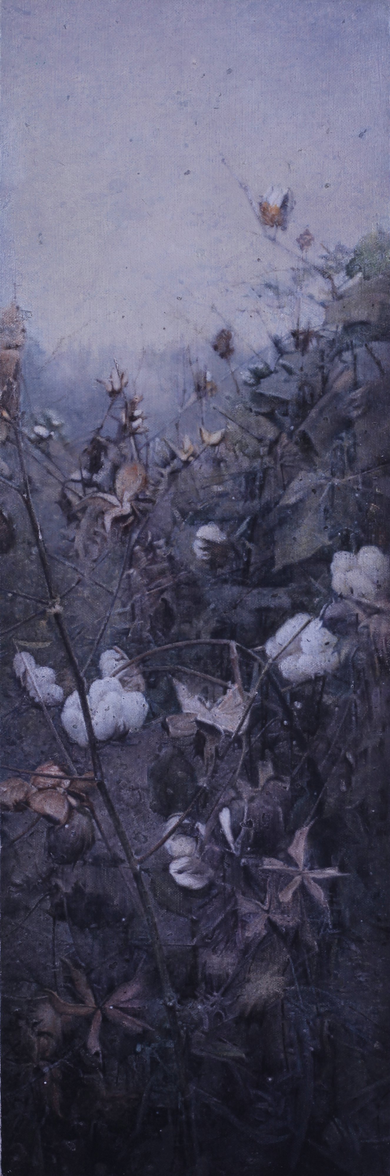 记忆片段之棉花地，王磊，布面油画，30x90,2015