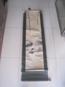 闵贞 湖北武穴 扬州八怪之一 山水条幅，尺寸125-29cm