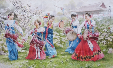 【朝鲜水墨画】木丹峰的春天