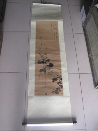 潘遵祁 江苏苏州 道光翰林 香雪草堂 花卉条幅，尺寸103-30cm