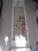 刘奎龄 天津 “当代中国画坛翎毛第一人” 松鼠花卉条幅，尺寸120-36cm