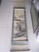吴大澂 清代江苏苏州 同治进士 民族英雄 山水条幅，尺寸113-33cm