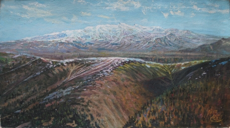 【朝鲜油画】白头山的秋天