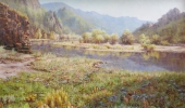【朝鲜油画】夏天的小河